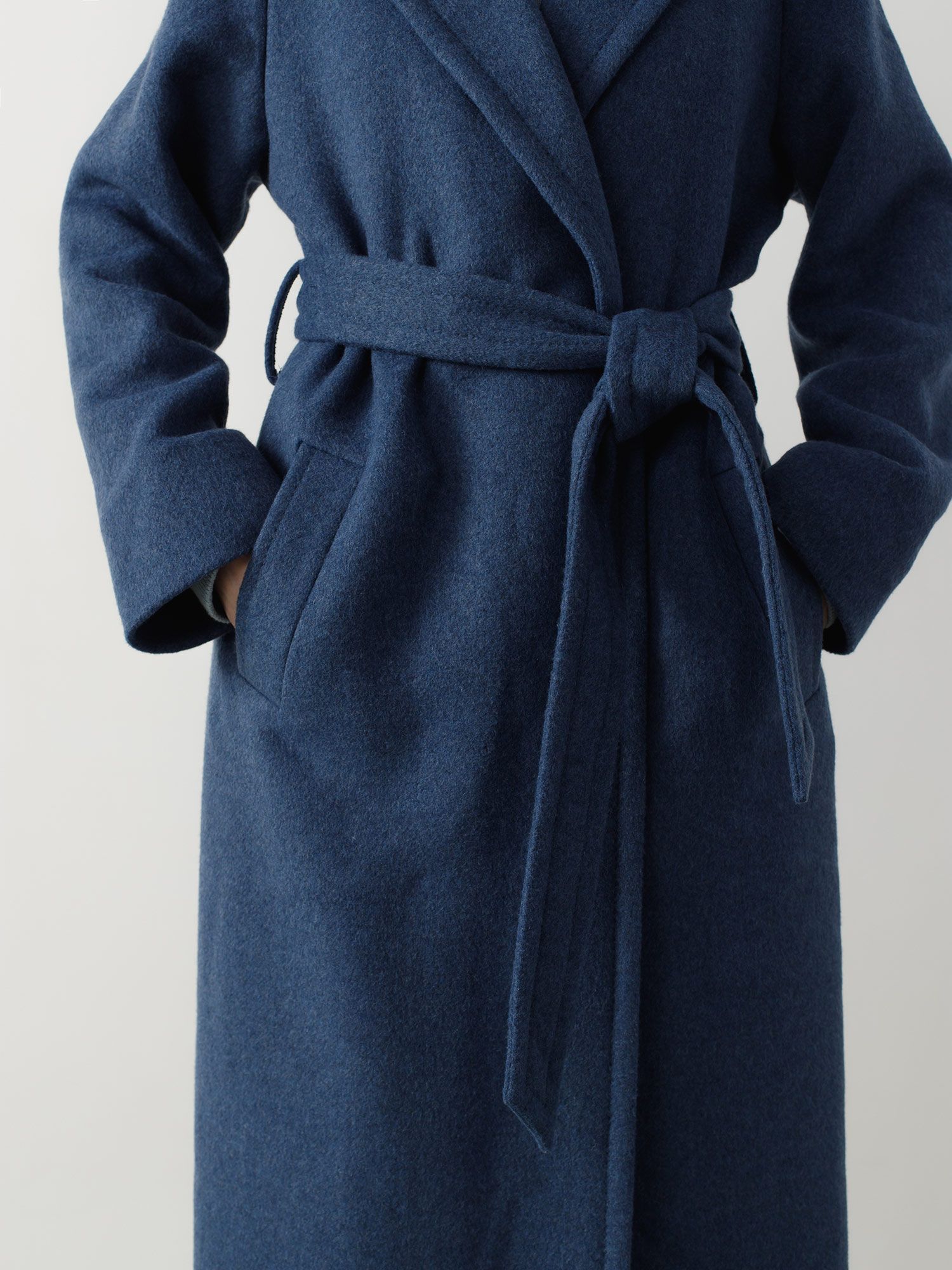 картинка удлиненное пальто-халат с шерстью без подкладки